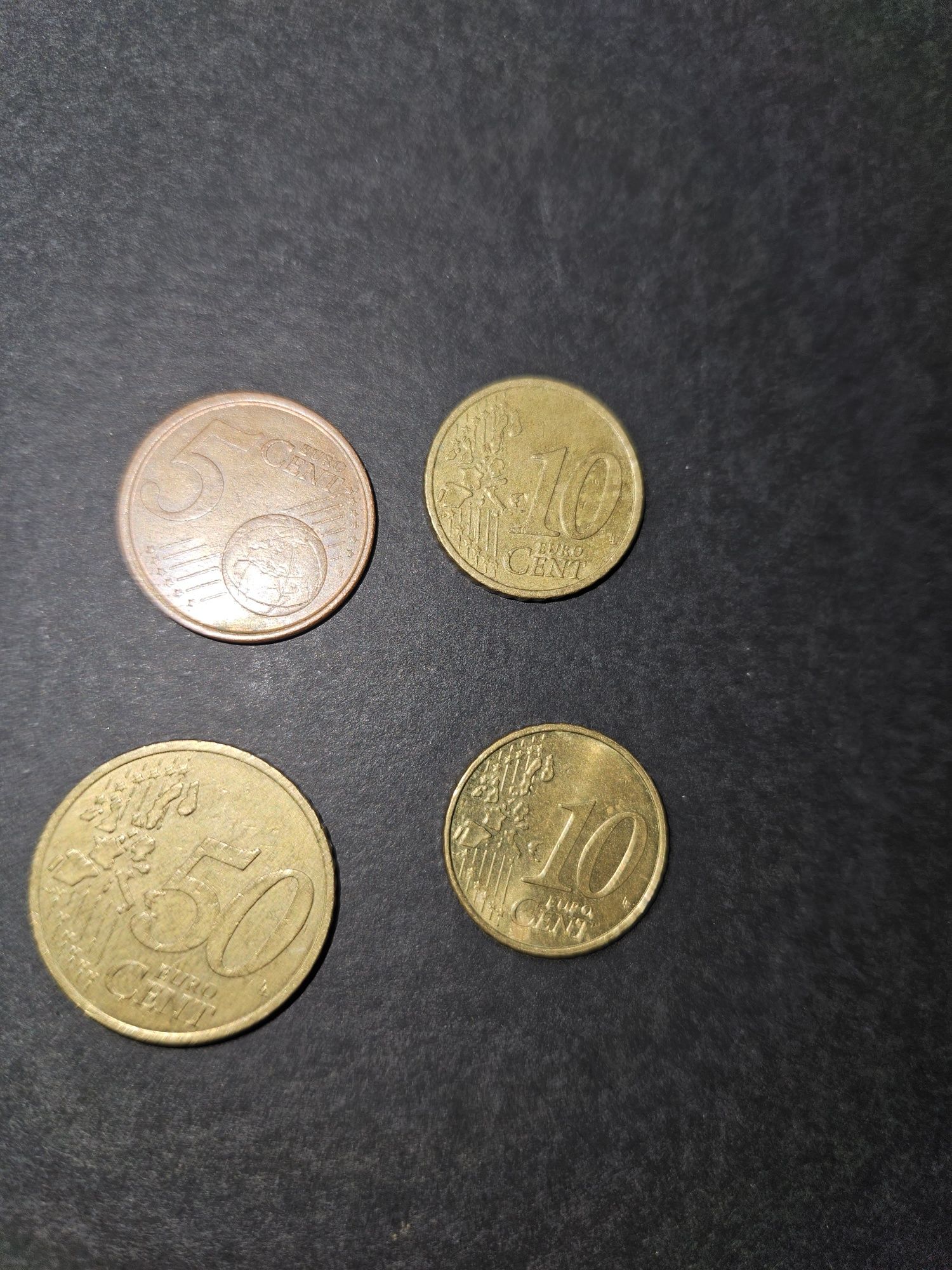 5 cenți 2001 ---10 cenți 2002- două bucăți  50 cenți 2002