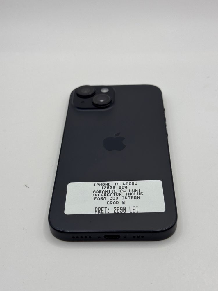Iphone 15 128GB 98% Grad Garantie 24 Luni - zonemag.ro