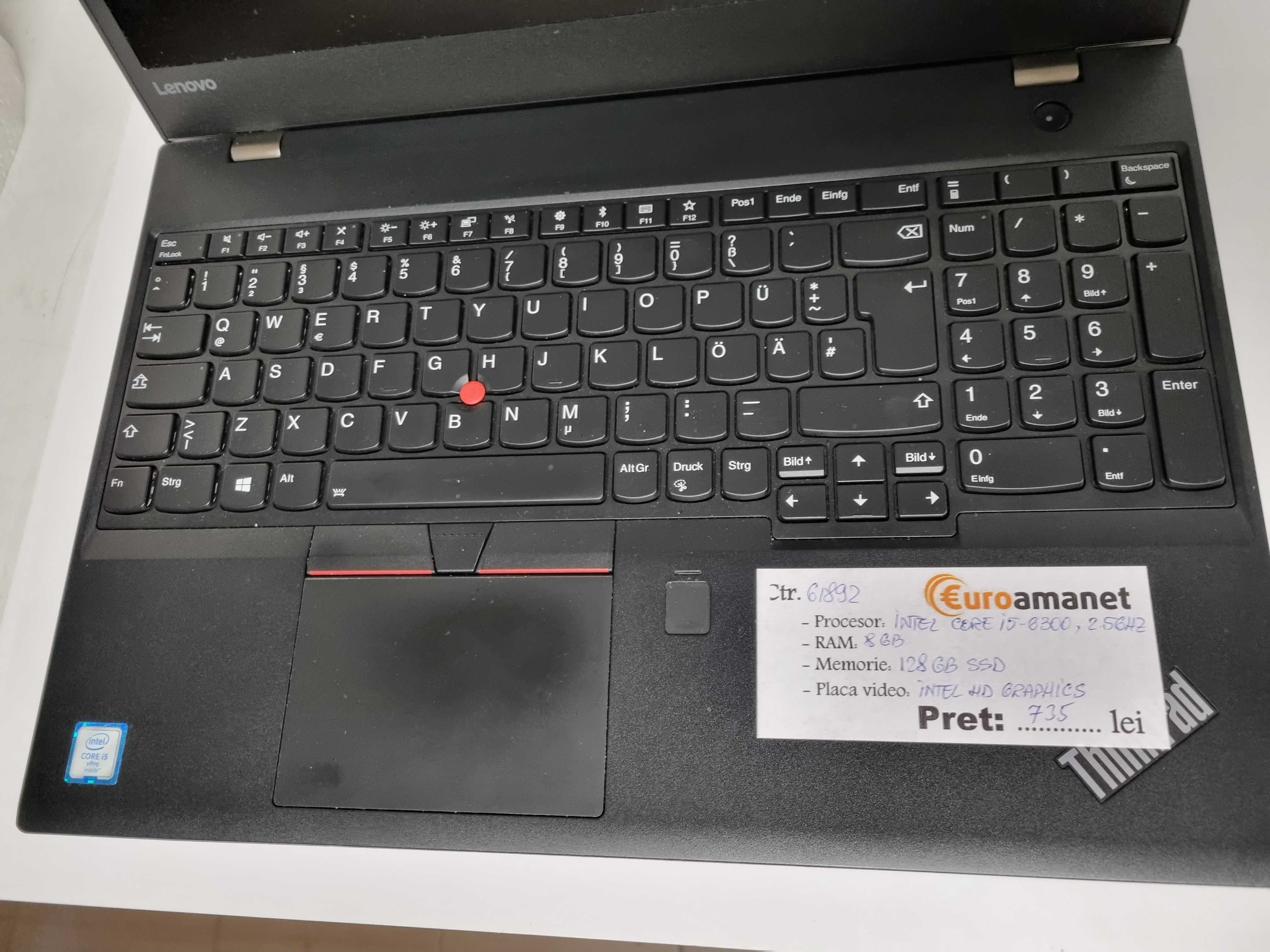 Laptop Lenovo Thinkpad, IntelCore i5-6300 -T-