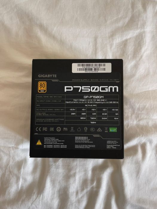 Sursa Gigabyte P750 Gm  80plus GOLD Modulară