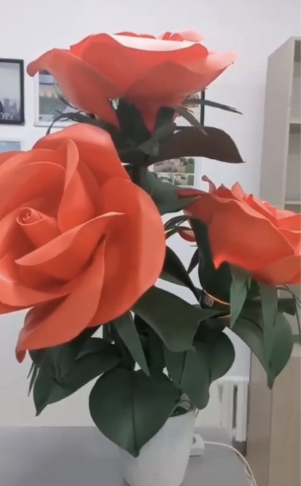 Светильники  цветы ручной работы : роза, лилия