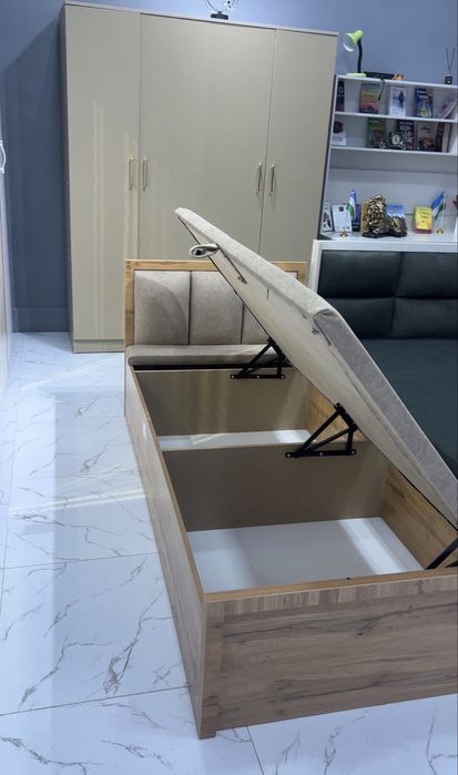 Односпальная кровать-сундук | 200×90 | Прочная МДФ