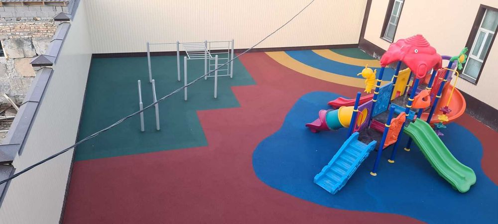 Резиновое бесшовное покрытие, тартан от 5400тг кв.м.