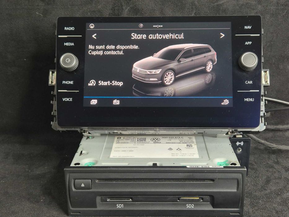 Pachet Navigație Originală MIB2 Display 8 Inch VW Passat B8 & Golf 7