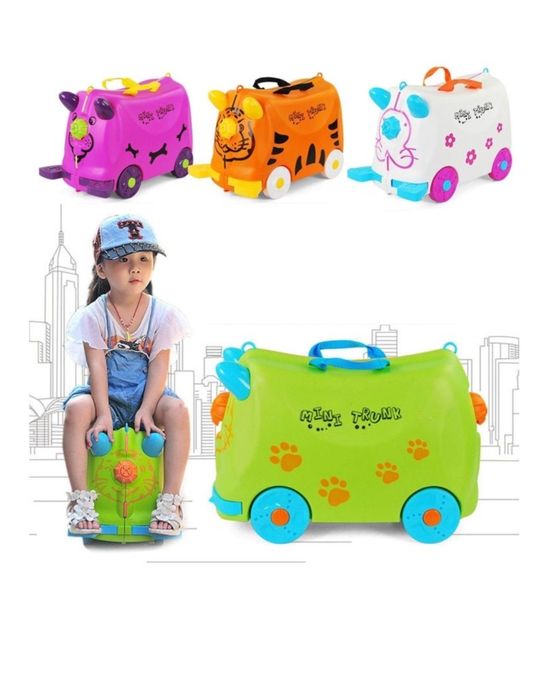 Детский чемодан trunki зеленый