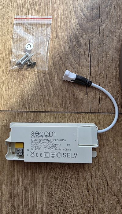 Inspire Fixed LED Spotlight 830 cm, 30W, 3,700 lm, 6000K, Grey/White