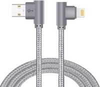 Кабел Lightning към USB за iPhone Digital One SP00685 Бял ъглов