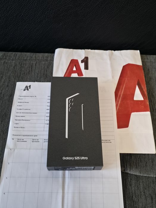 КАТО НОВ 256GB Samsung S25 Ultra 5G Гаранция от A1 до 2027г. BLACK