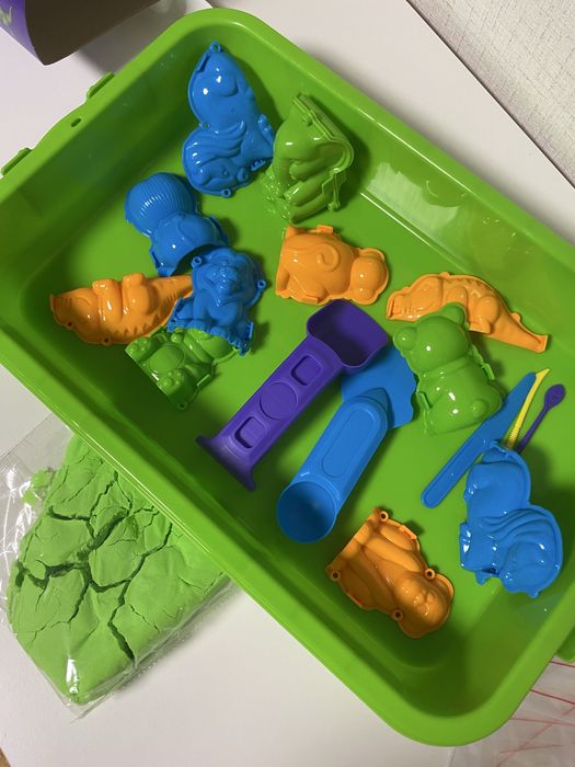 Креативен комплект кинетичен пясък и формички 3D Животни