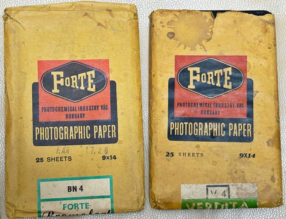 Hartie fotografica color + alb negru FORTE 9x14cm 3 pachete anii '90