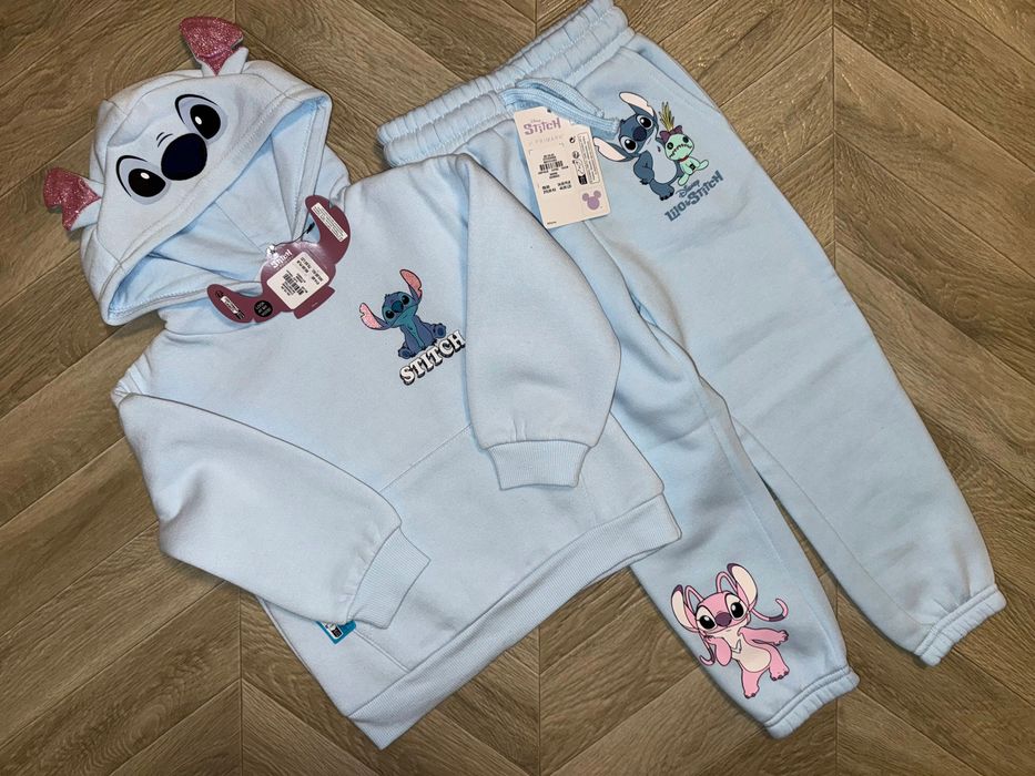Set de 2 piese: hanorac si pantaloni Primark Stitch 3-4 ani 104cm