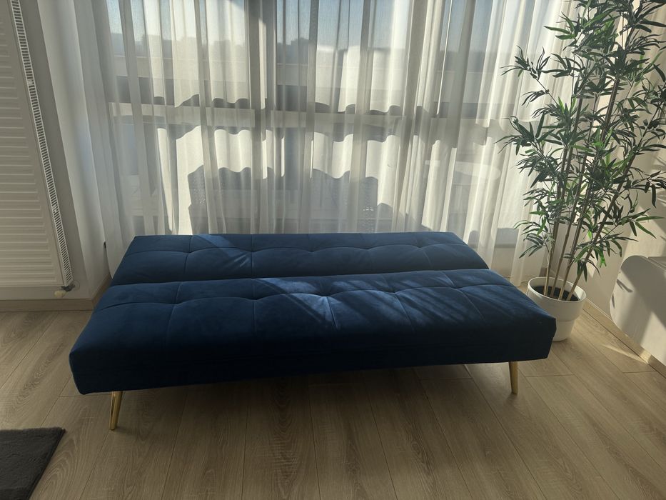 Vand canapea stofa albastra