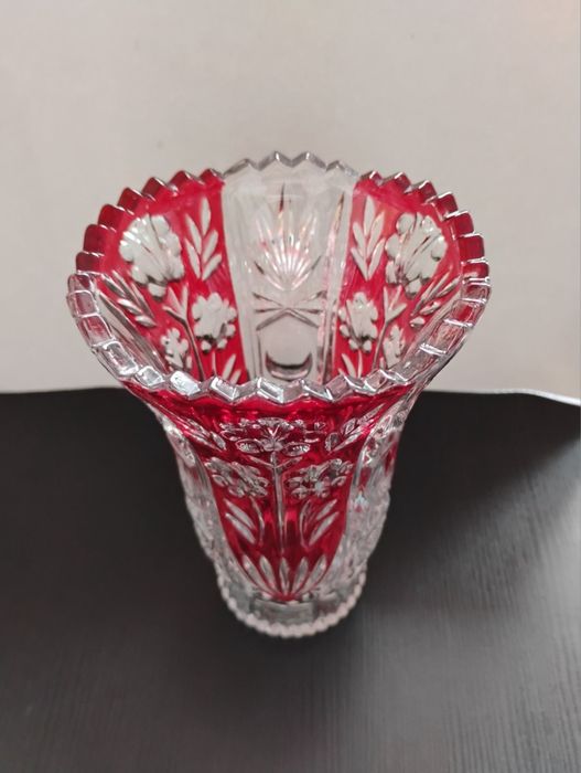 Винтидж ваза от оловен кристал Anna Hutte Bleikristall