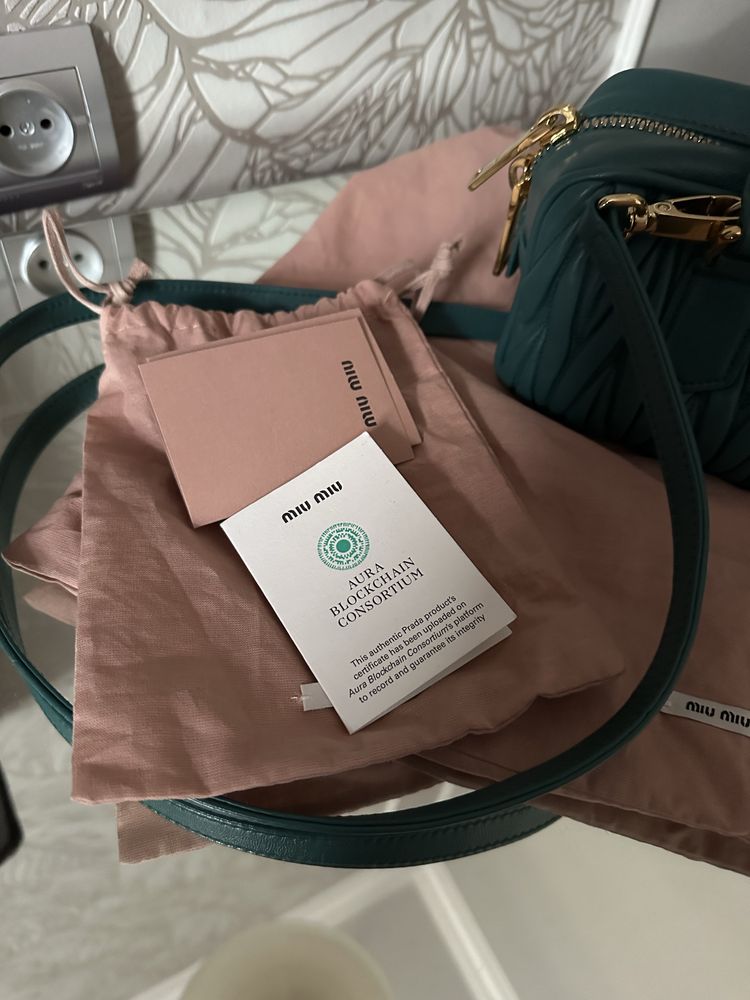Miu Miu Arcadie matelassé nappa leather bag ОРИГИНАЛ