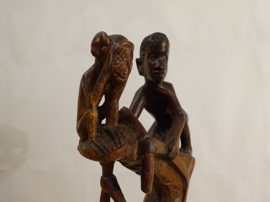 Statueta africana tribala Makonde, Tanzania - Sculptura in Abanos