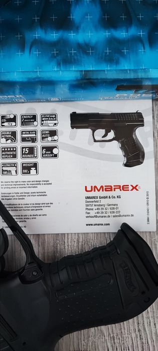 Pistol airsoft Walther P99 + capsule co2 + bile