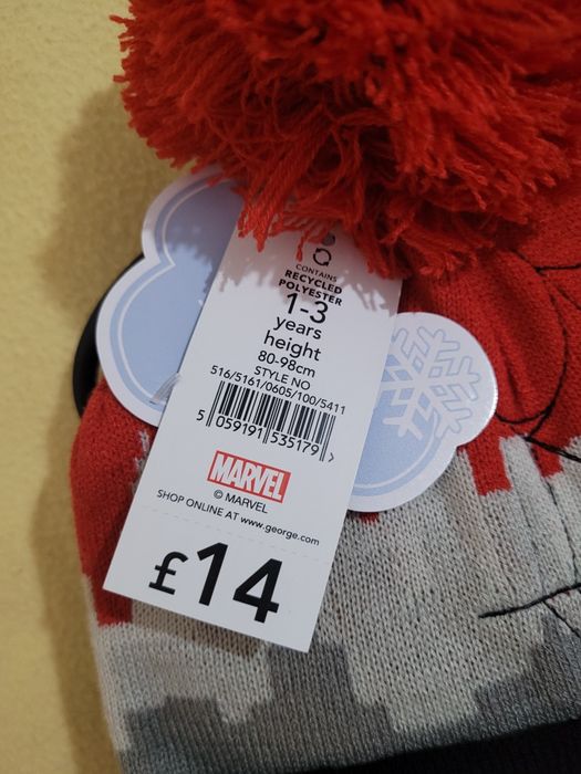 Детски комплект шал,шапка и ръкавици Спайдърмен