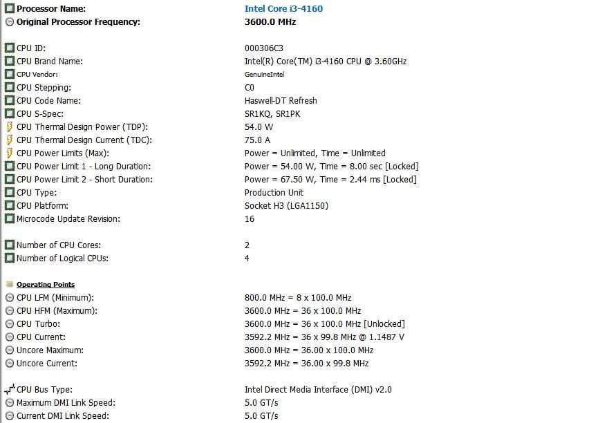 Procesor Intel Core i3-4160,3,60Ghz,3MB,Socket 1150,Gen 4,Haswell