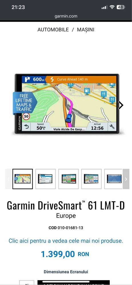GPS Garmin DriveSmart 61 LMT-D