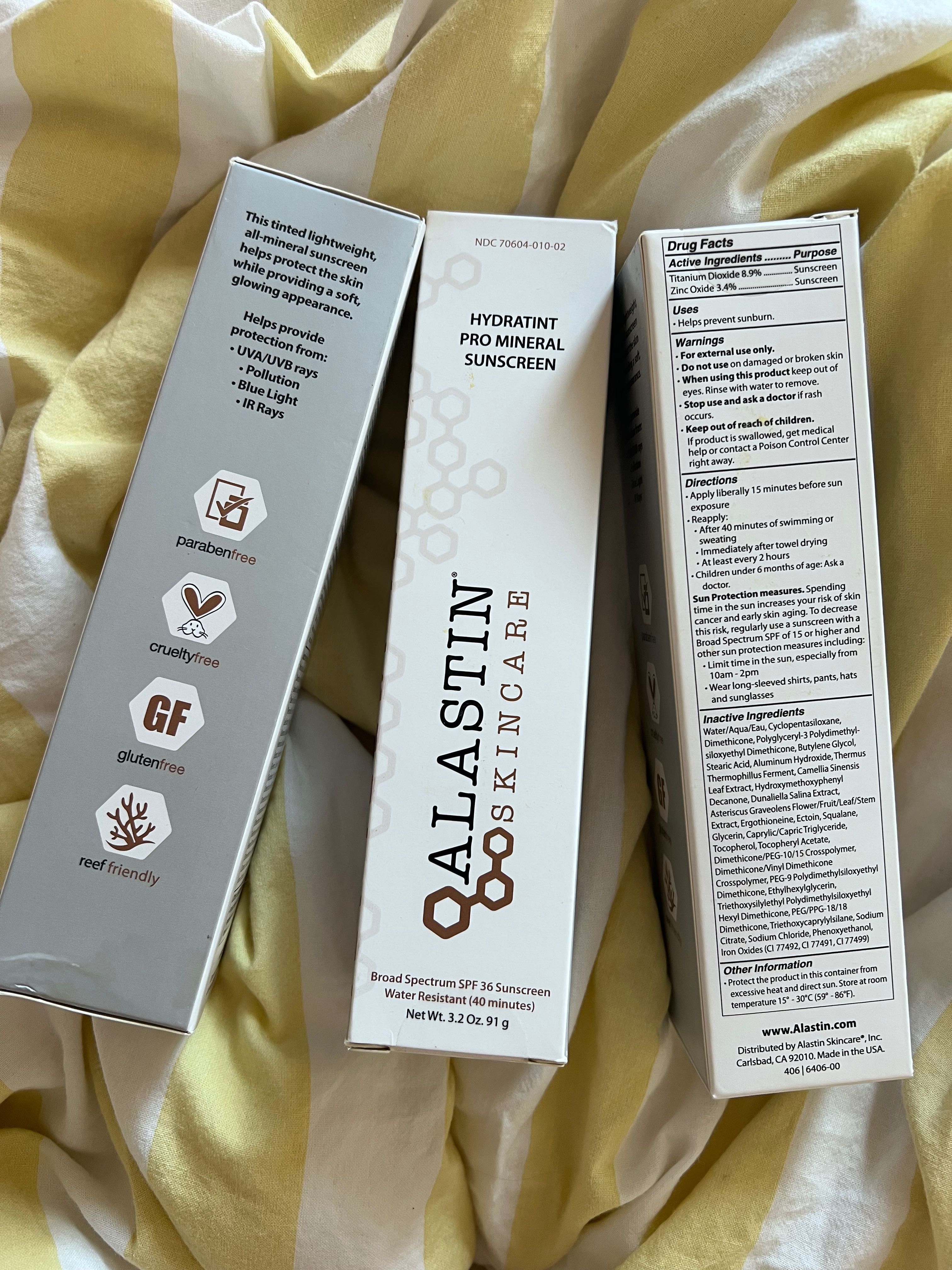 Alastin минерален слънцезащитен крем с цвят spf 36