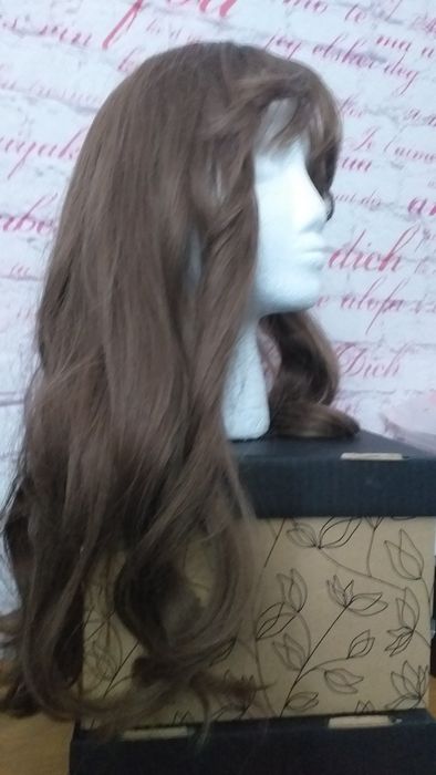 Перука с топ качество - Светлокафява синтетика