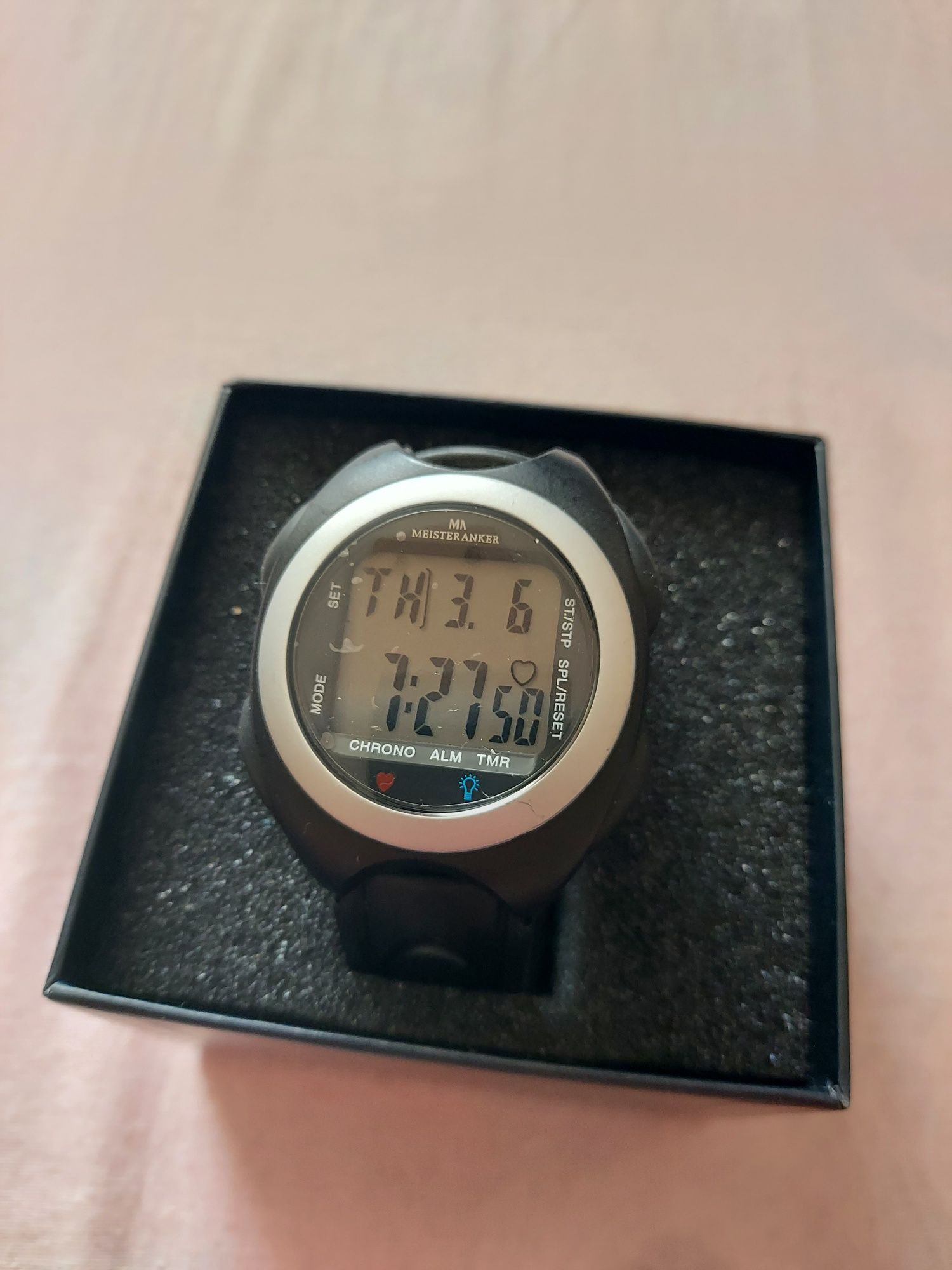 Ceas digital german Meister Anker chrono alarm noi nout