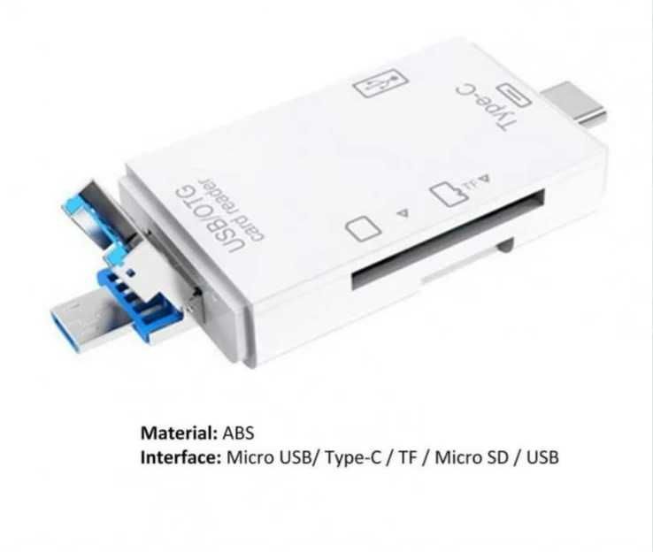Card reader cu conectivitate la USB, micro USB si TypeC