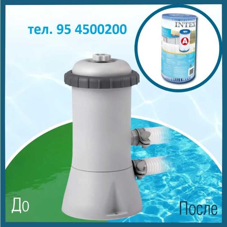 Фильтр насос для бассейна воды 3785 л/ч Intex