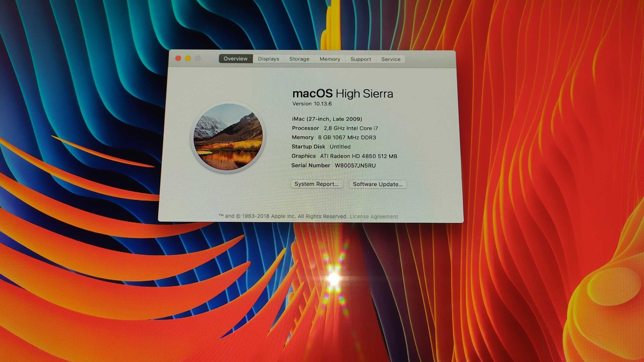 PC all in one Apple Imac 27inch,i5,1Terra,8 g ram,Wind10+OS HighSierra