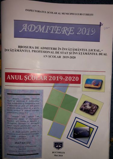 admitere 2019 - brosura admitere invatamant liceal