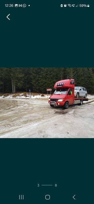 Tractari auto non stop 7locuri rescue4x4macara ridicari paleți sinaia