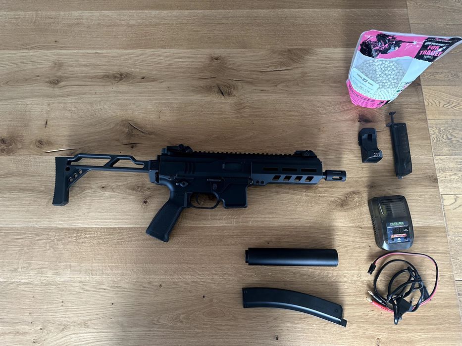 Pușcă airsoft M924 DMP-9 ETU+accesorii, condiție impecabila , garanție