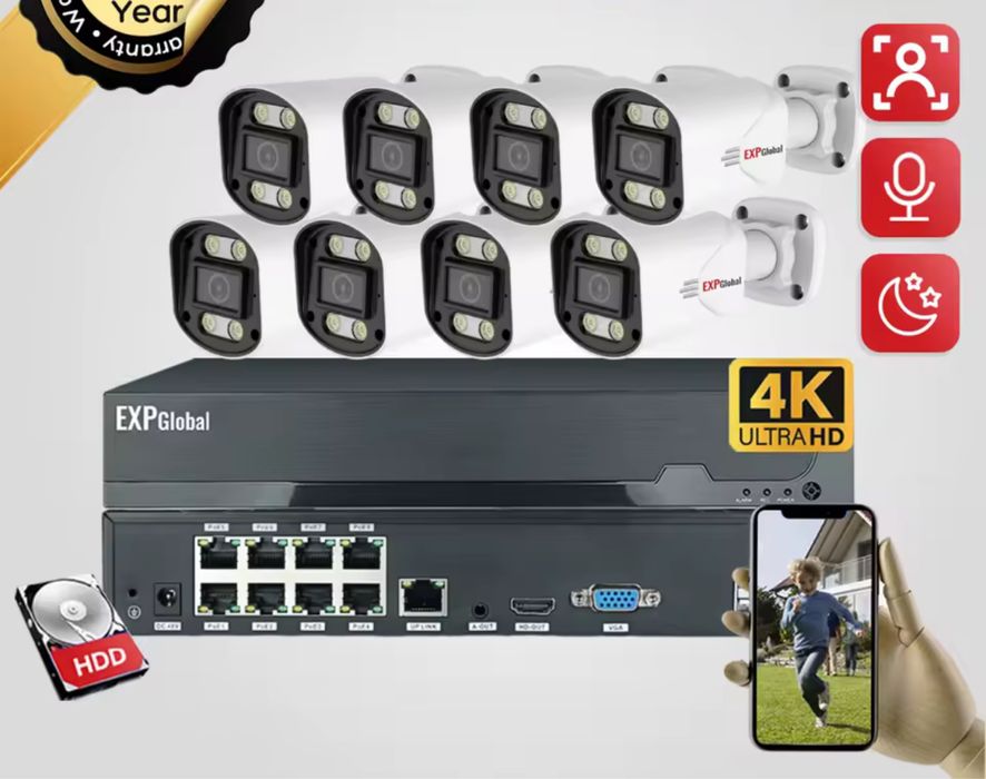KIT Complet Camere Supraveghere Video 4/8/12 CAMERE **OFERIM MONTAJ
