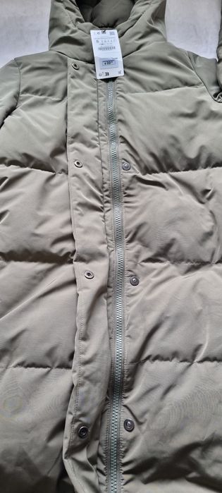 Geaca extra lunga dama Zara masura XS-S umplutura de puf
