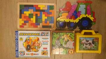 Jocuri, puzzle cuburi și lemn, carte copii