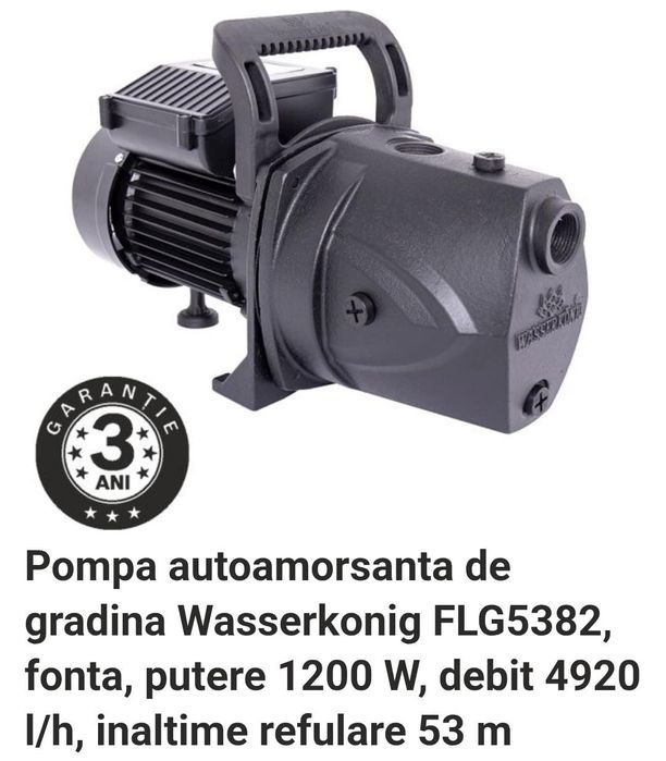 Pompa de gradina autoamorsanta Wasserkonig FLG5382