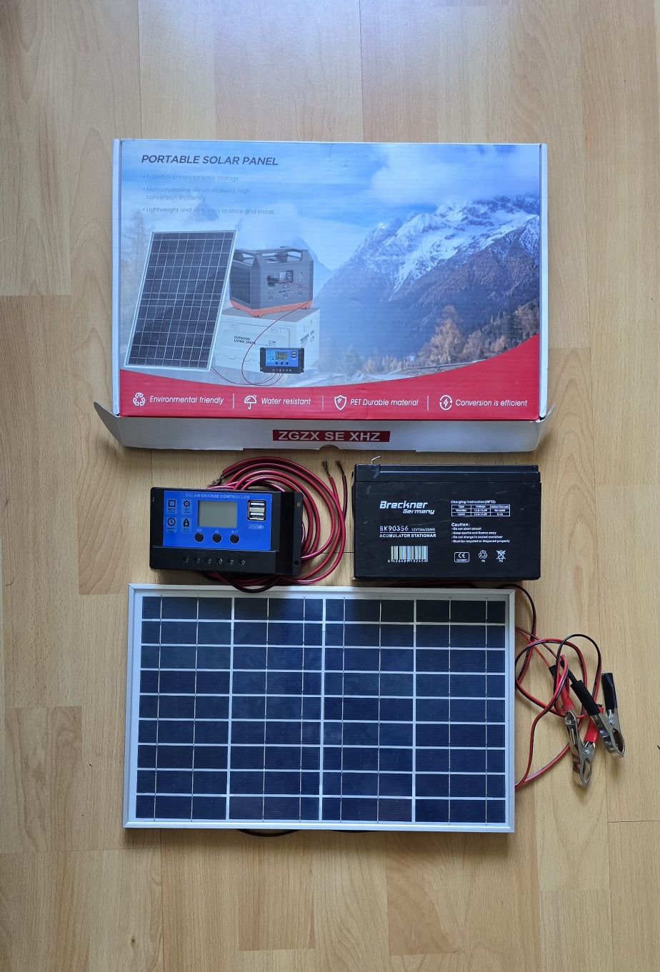 Kit panou solar+ controler+ acumulator