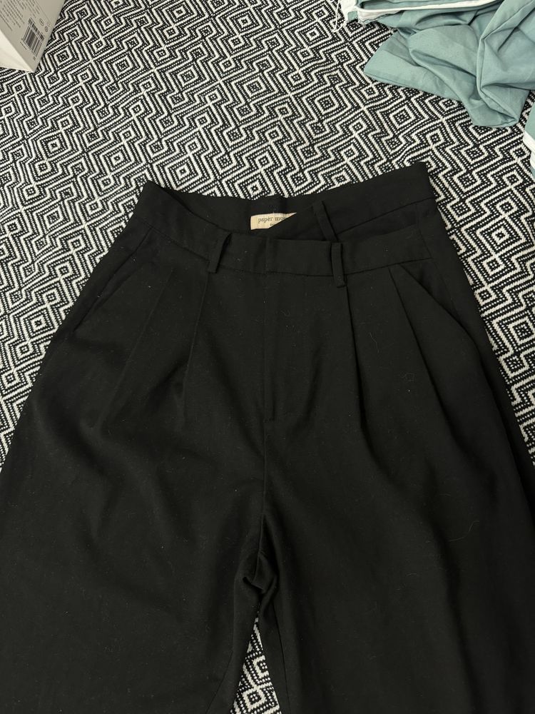 Черные брюки палаццо Papermoon 44 размер M в идеальном состоянит