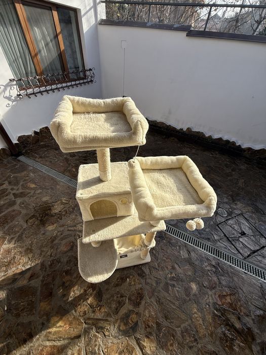 Ansamblu pentru pisici - 5 niveluri, bej