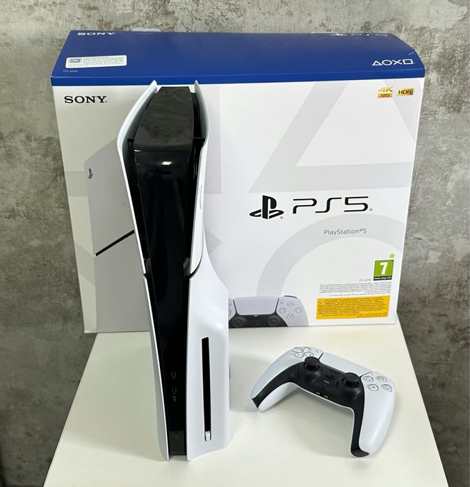 Consola PlayStation 5 Slim PS5 1TB, Disk Edition, White