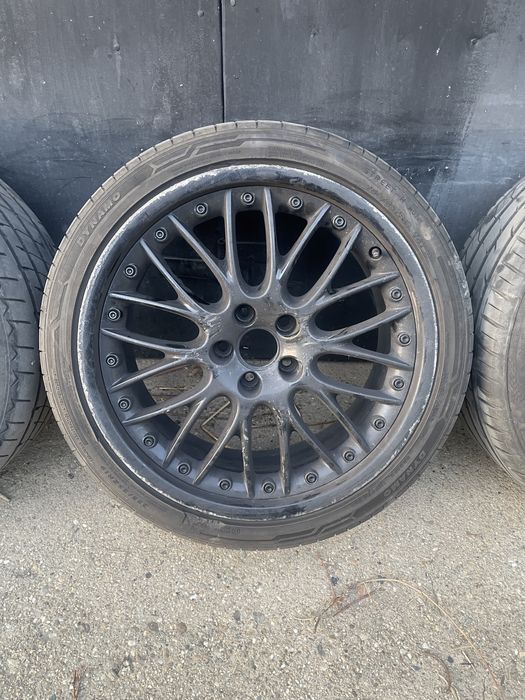 Jante BBS Speedline R19, 5x112, butuc 66.6, ET33, anvelope foarte bune
