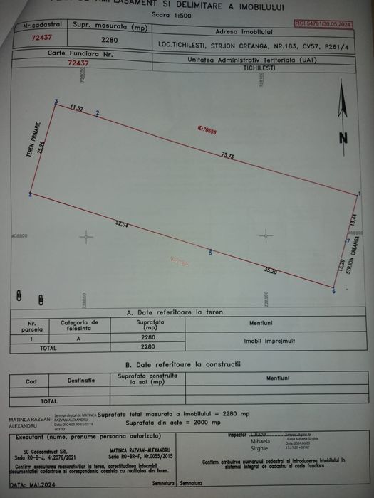 Teren intravilan Tichilesti