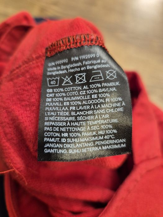 Salopeta rosie din molton H&M bebe