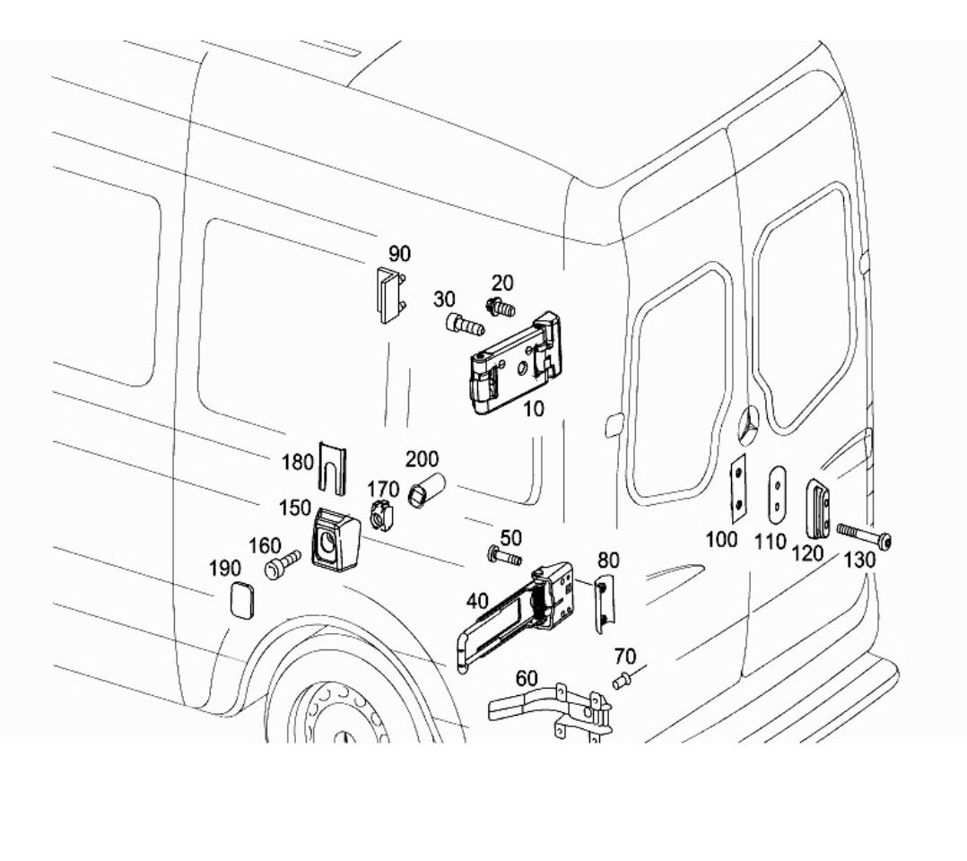 Balama Sprinter 1996 - 2006 Balamale Uși Spate SET 4 BUCĂȚI NOI OFERTĂ
