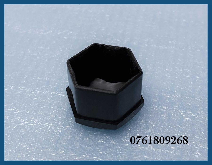 Set 20 capace / capacele negre prezoane de 17mm