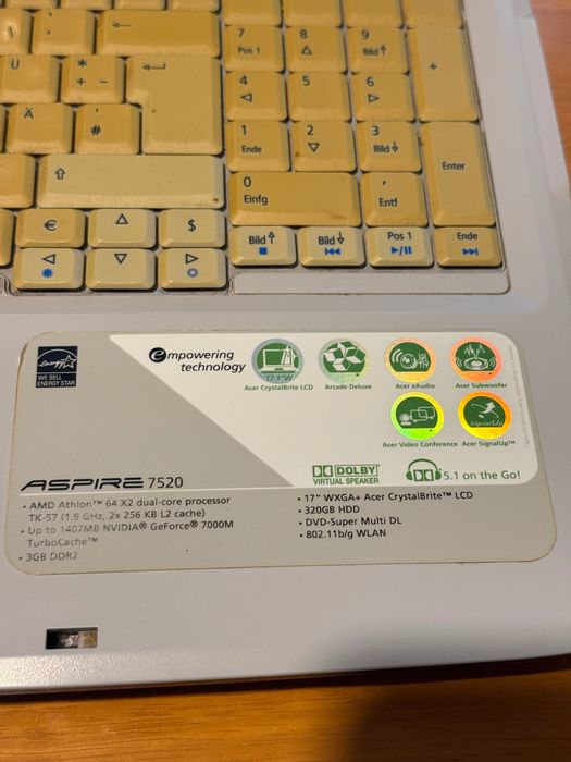 Лаптоп ACER Aspire 7520 без зарядно