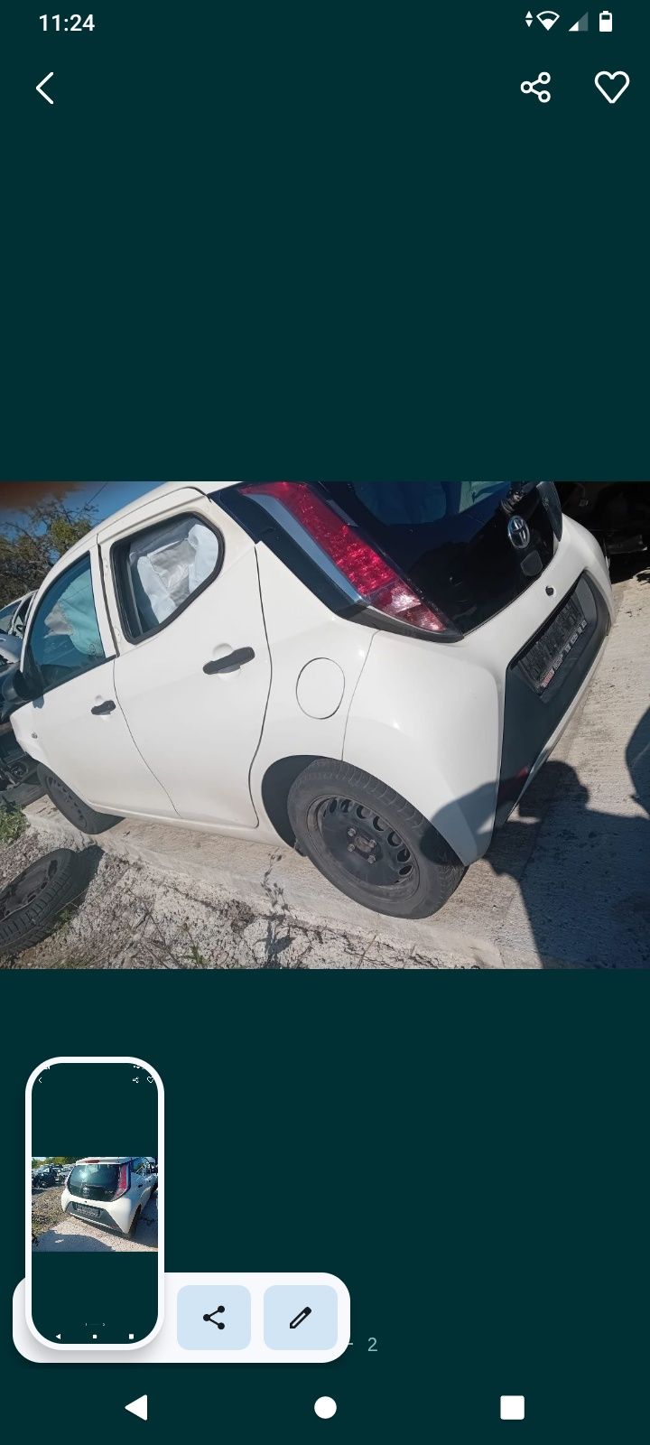 Fata completa , motor Toyota Aygo