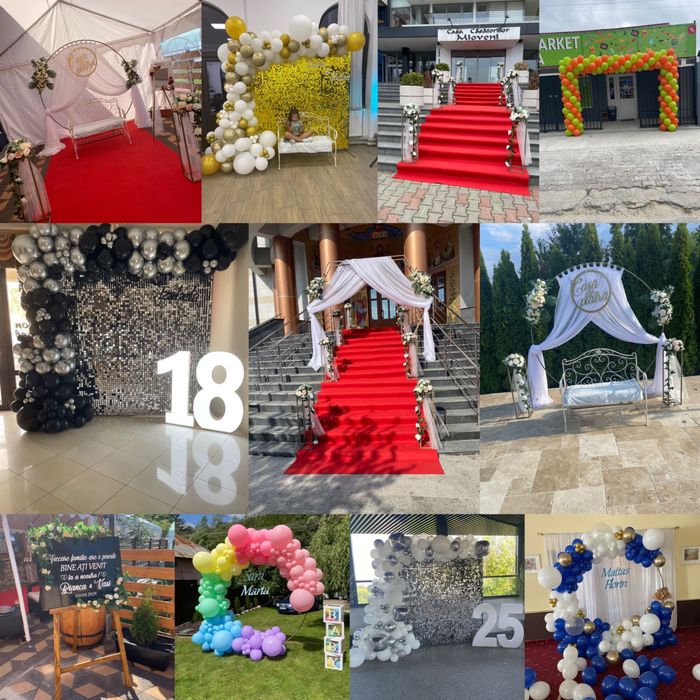 Arcada baloane. Aranjamente florale