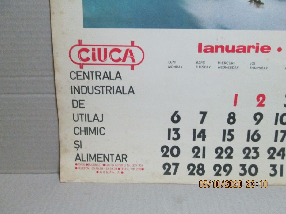 Colectie ! Calendare perete din anii '80 (intreprinderi, peisaje, etc)