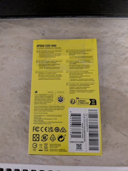 SSD Corsair MP600 MINI, 1TB, PCI-Express 4.0 x4, M.2